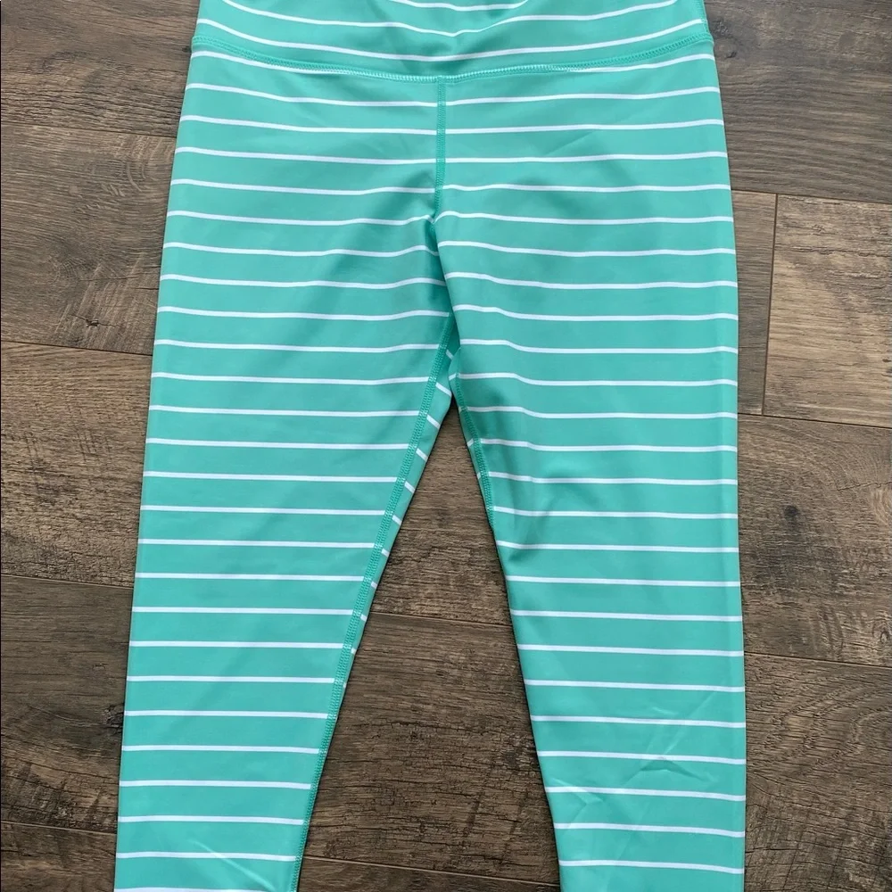 Kiava Women’s Teal Stripe Leggings - Picture 3 of 3